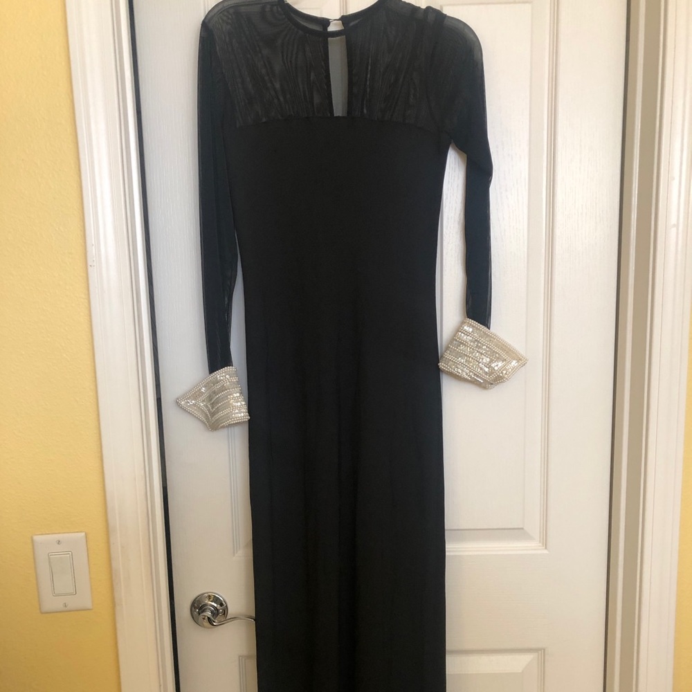 Vintage Black Tie Cocktail Dress, sz 8/10